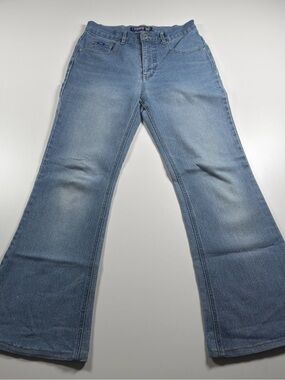 BONGO Light Blue Retro Flare Jeans - High Rise Wide Leg